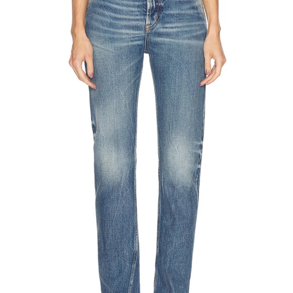 Saint Laurent Mid-Rise Faded Denim Bootcut Jeans - Picture 3 of 16